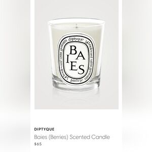 diptyque Baies Candle in White and Black Glass